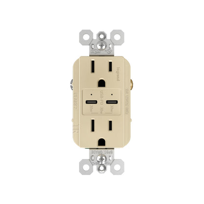 Receptacle: Ultra-Fast Plus USB C/C, TR, 15A