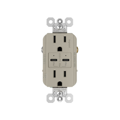 Receptacle: Ultra-Fast Plus USB C/C, TR, 15A