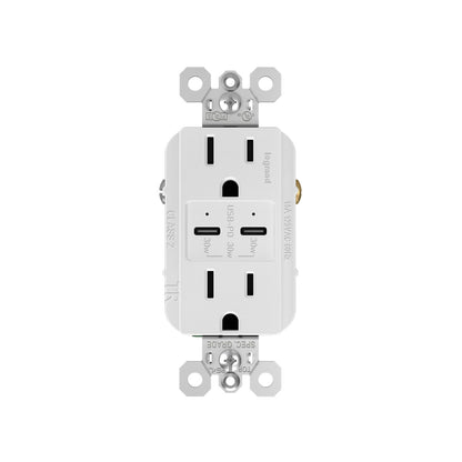 Receptacle: Ultra-Fast Plus USB C/C, TR, 15A