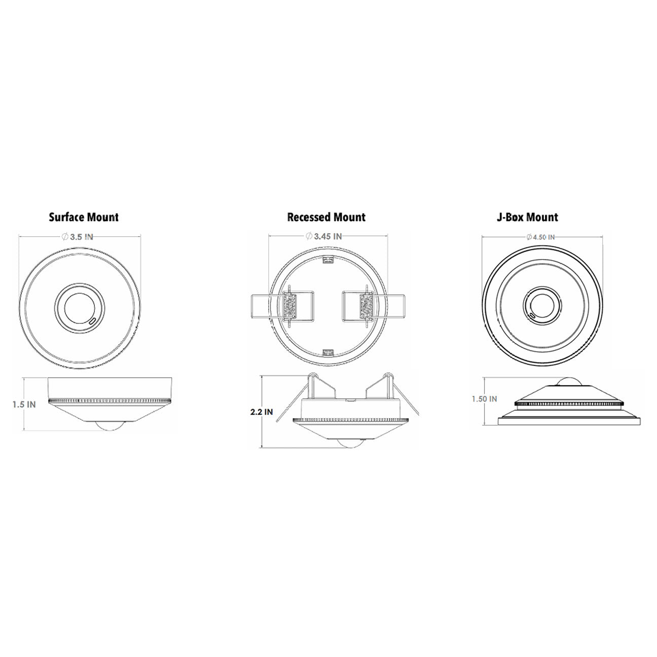 nLight® AIR Wireless Ceiling Mount Sensor - RCMSB PDT 7