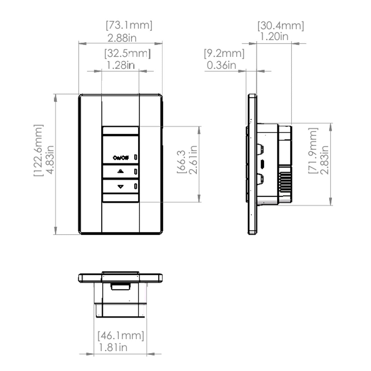 nLight® AIR Wall Switch - RPODBA DX