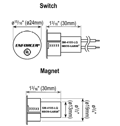 Recessed-Mount Magnetic Contact