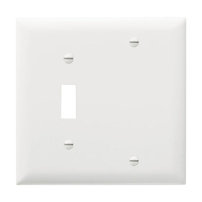 Wall plate: Combination 1 Toggle/1 Blank