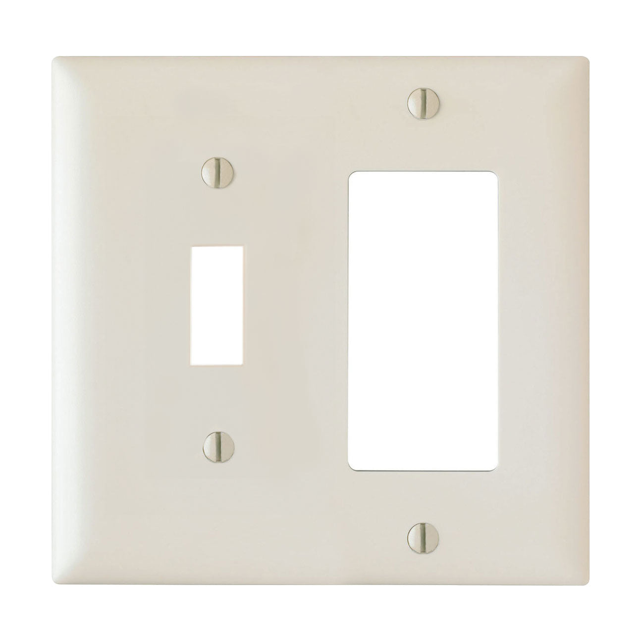 Wall plate: Combination 1 Toggle/1 Decora