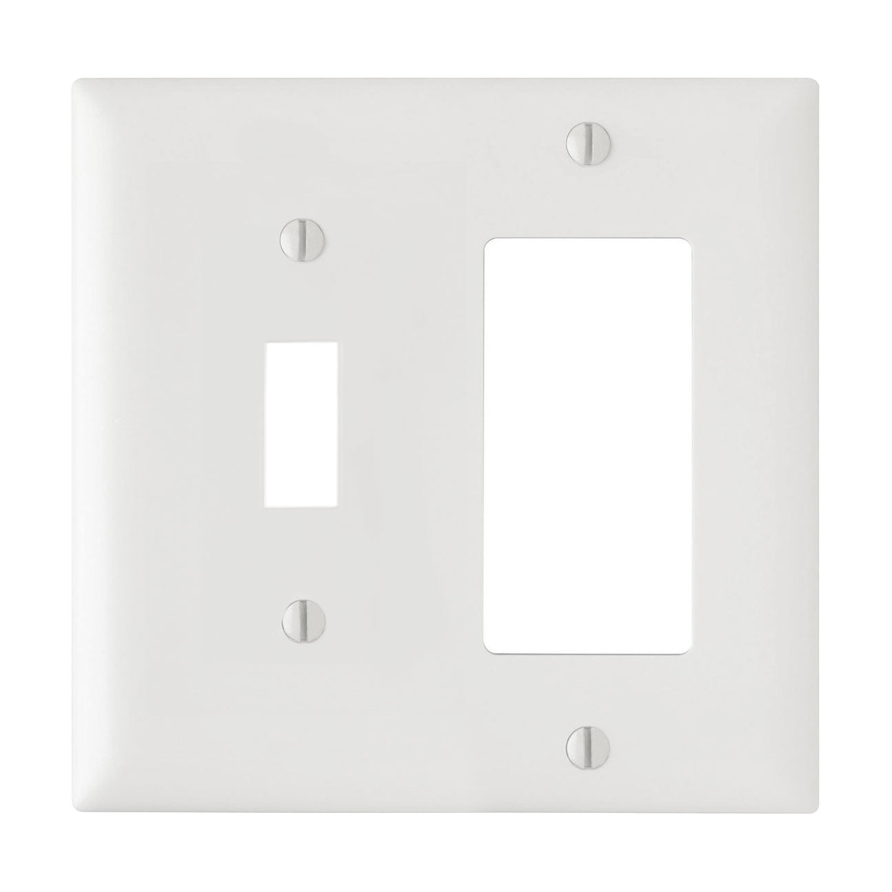 Wall plate: Combination 1 Toggle/1 Decora