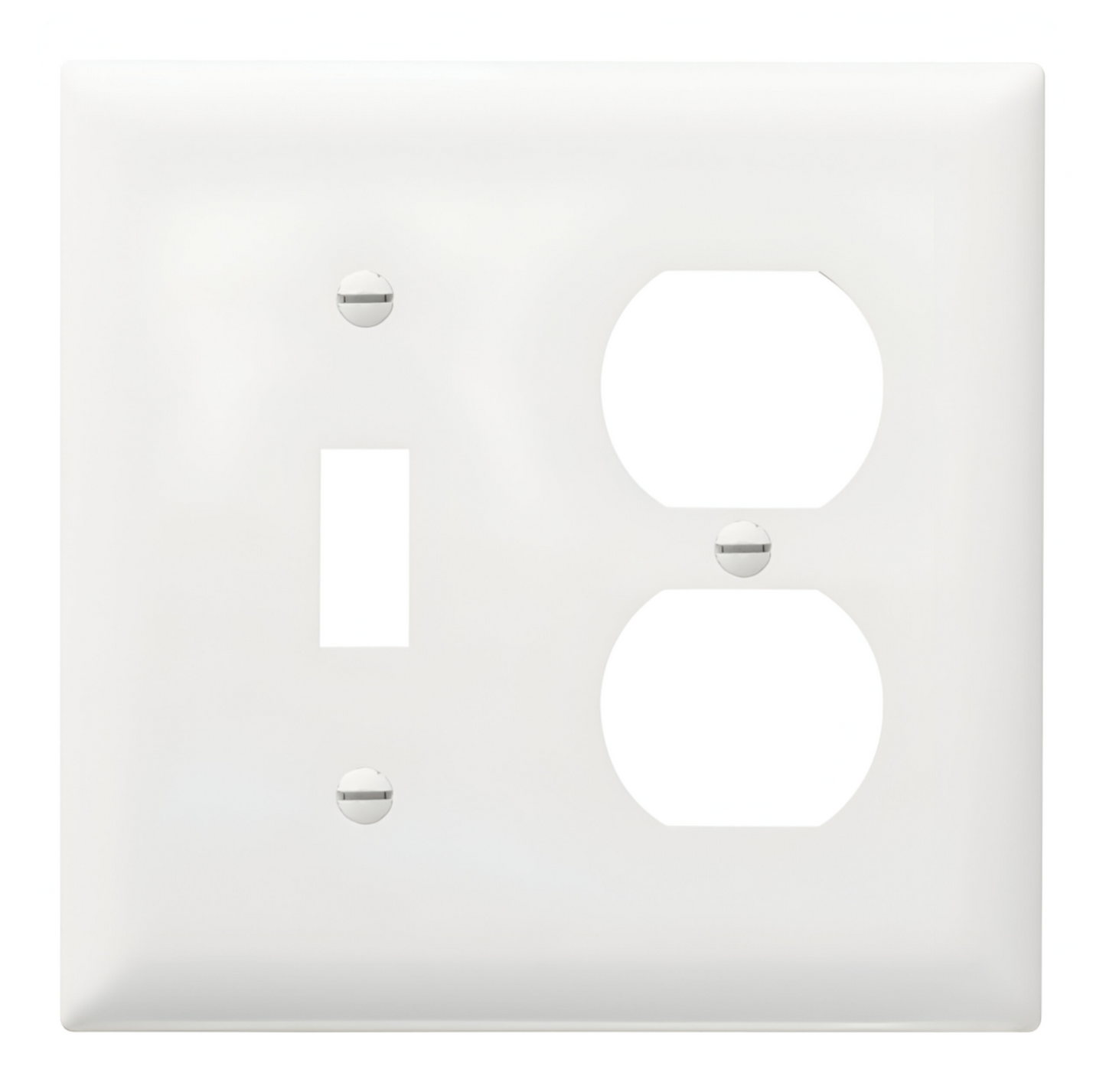 Wall plate: Combination 1 Toggle/1 Duplex