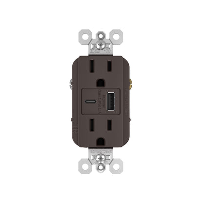 Receptacle: USB A/C, TR, 15A