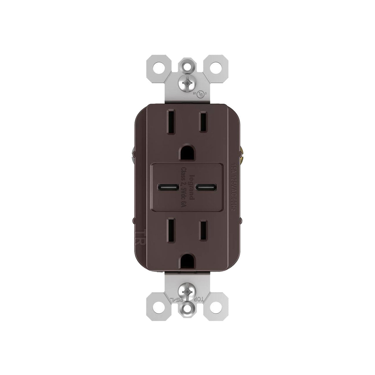 Receptacle: USB C/C, TR, 15A With Fast Charging Ports