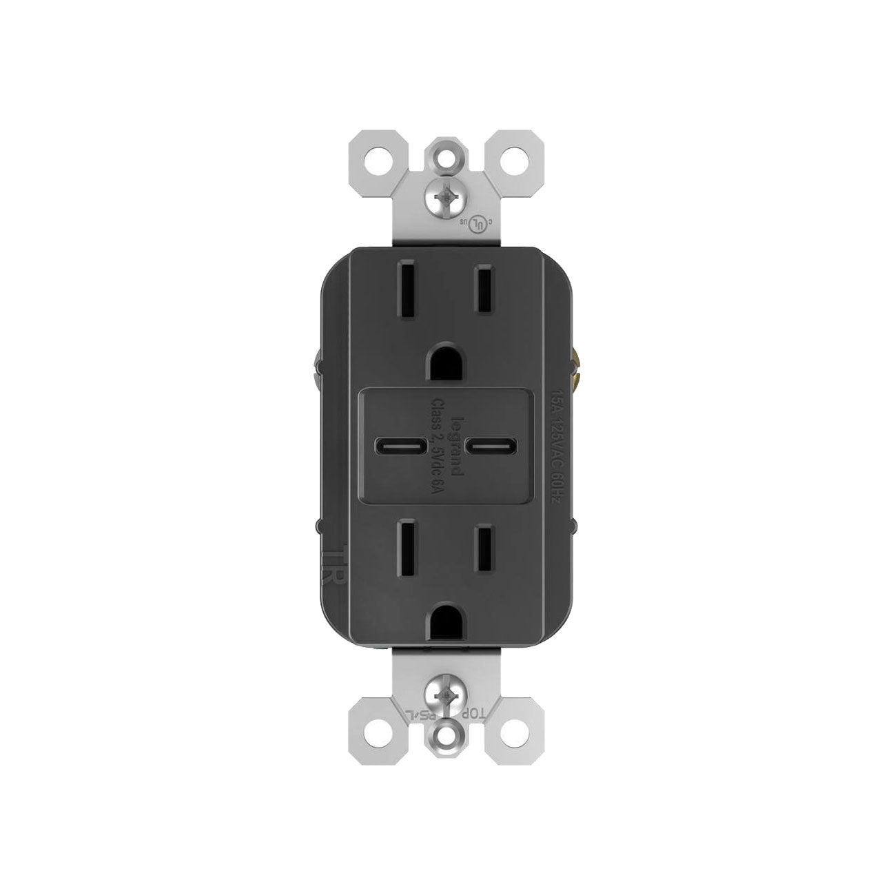 Receptacle: USB C/C, TR, 15A With Fast Charging Ports