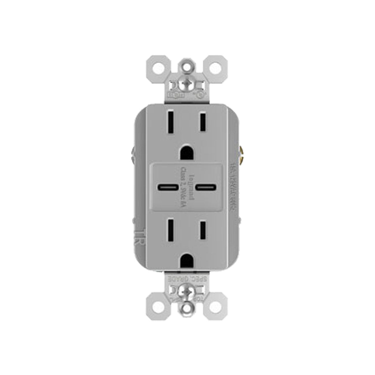 Receptacle: USB C/C, TR, 15A With Fast Charging Ports