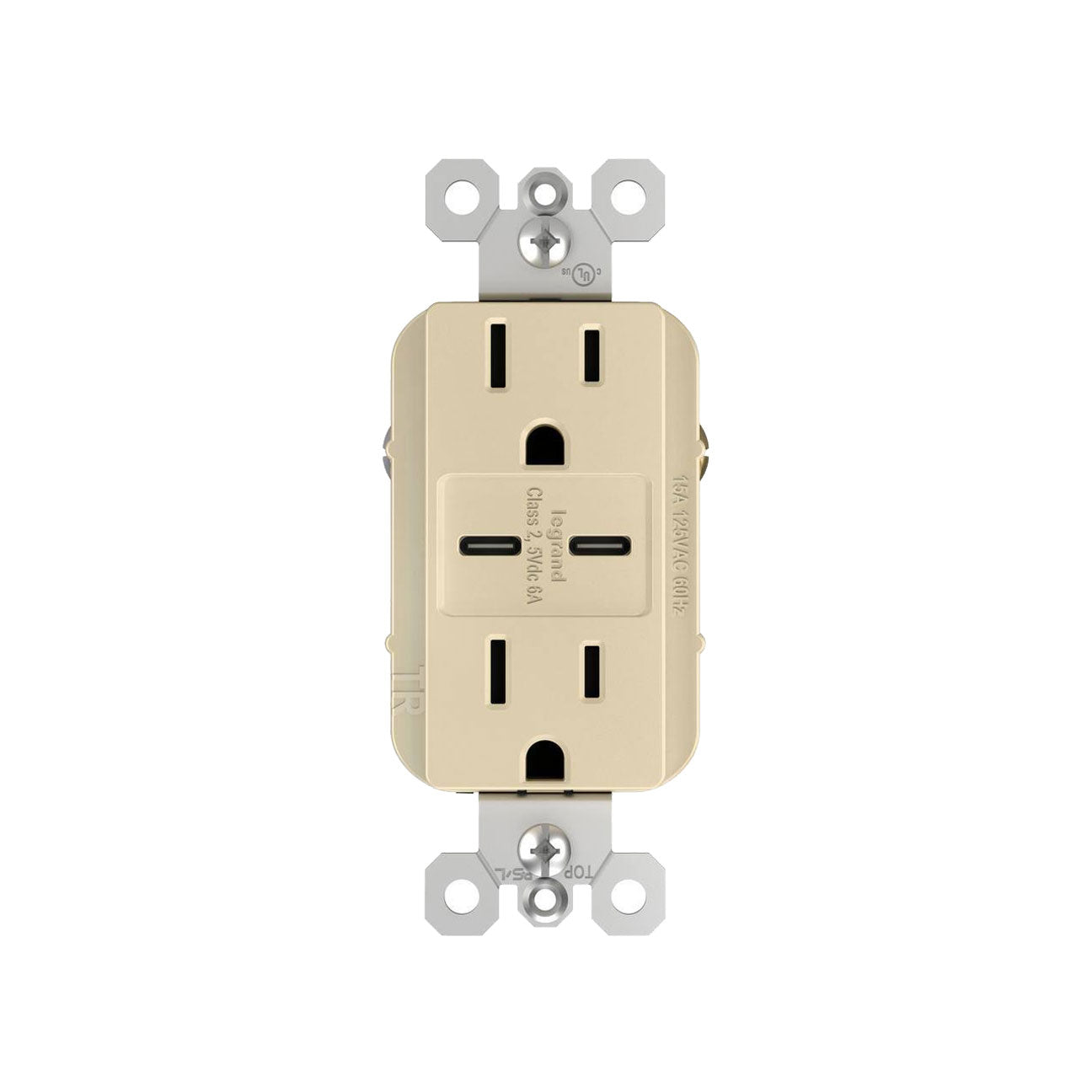 Receptacle: USB C/C, TR, 15A With Fast Charging Ports