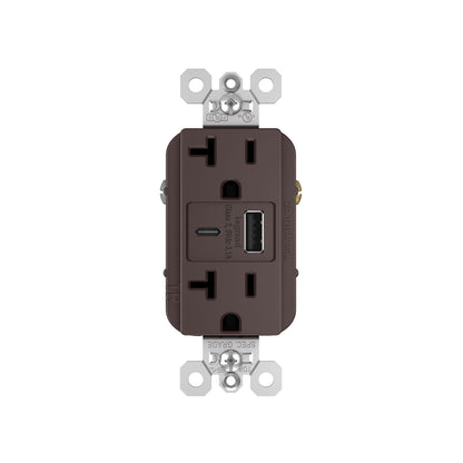 Receptacle: USB A/C, TR, 20A