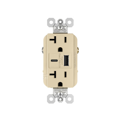 Receptacle: USB A/C, TR, 20A