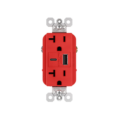 Receptacle: USB A/C, TR, 20A