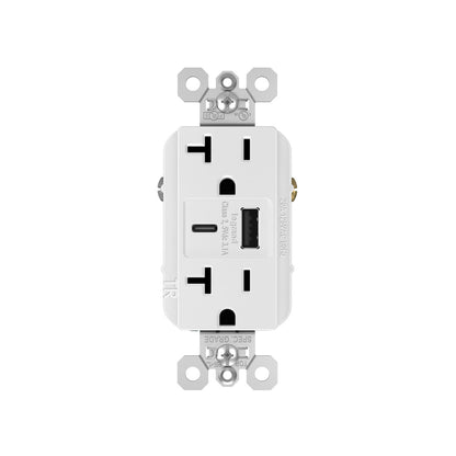 Receptacle: USB A/C, TR, 20A