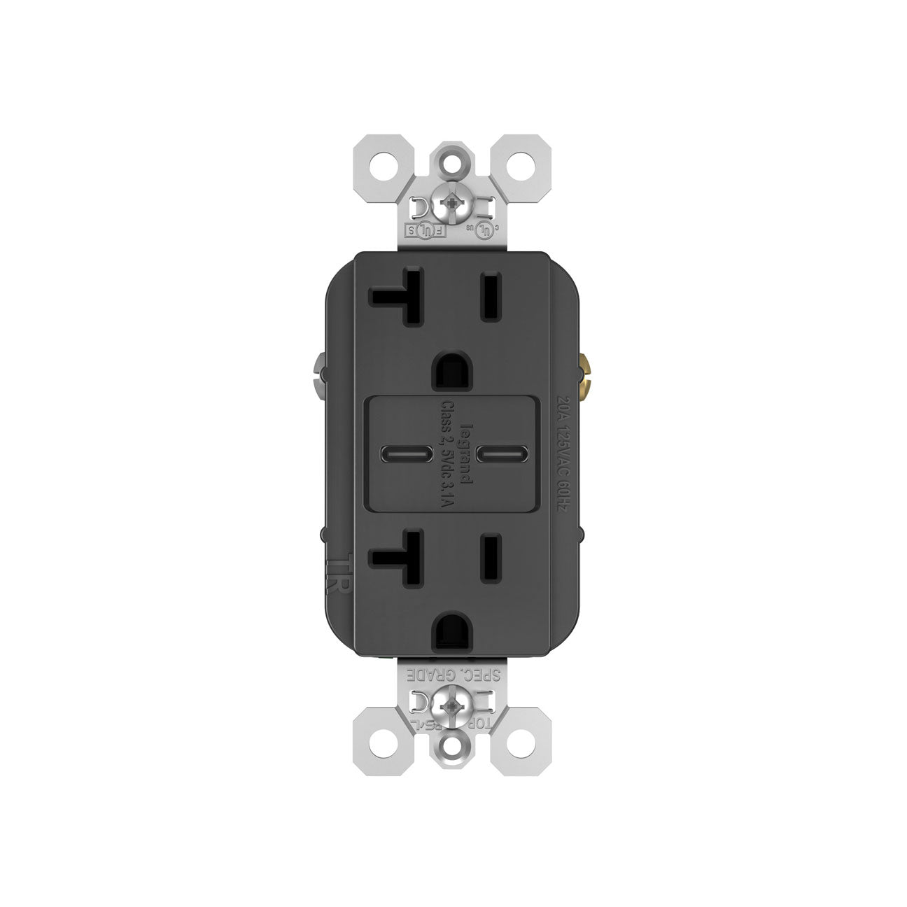 Receptacle: USB C/C, TR, 20A