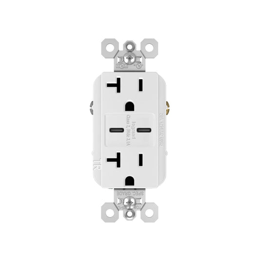 Receptacle: USB C/C, TR, 20A