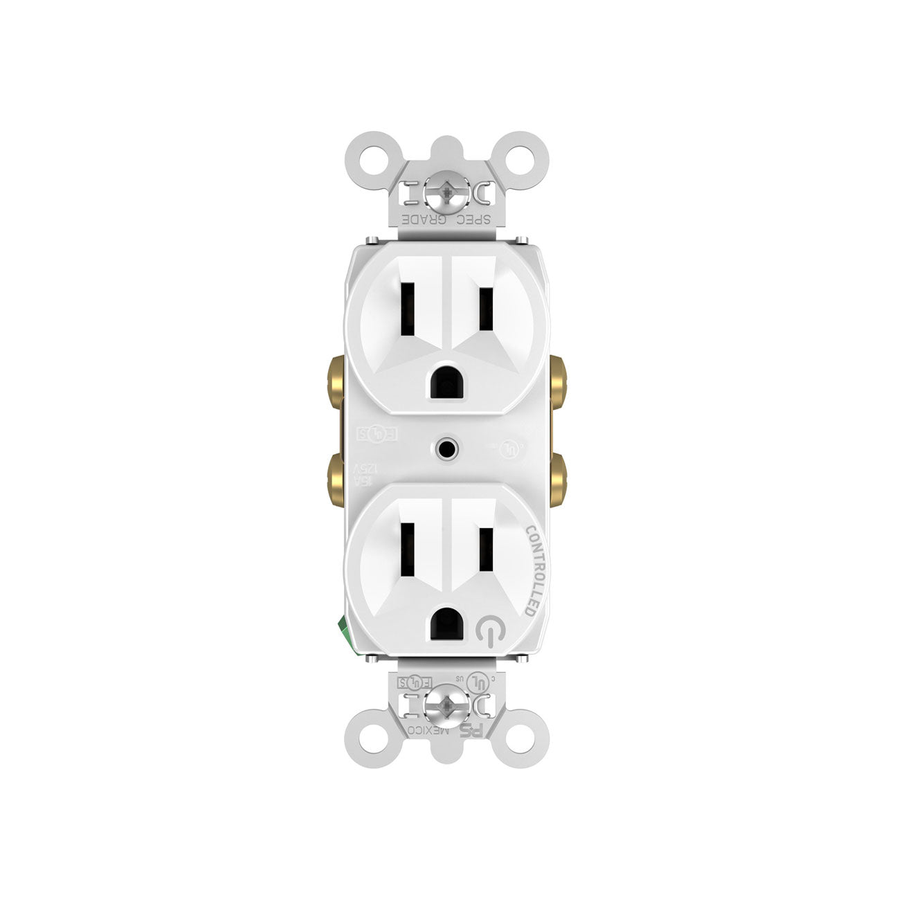 Receptacle: Duplex, Half-Controlled, TR, 15A