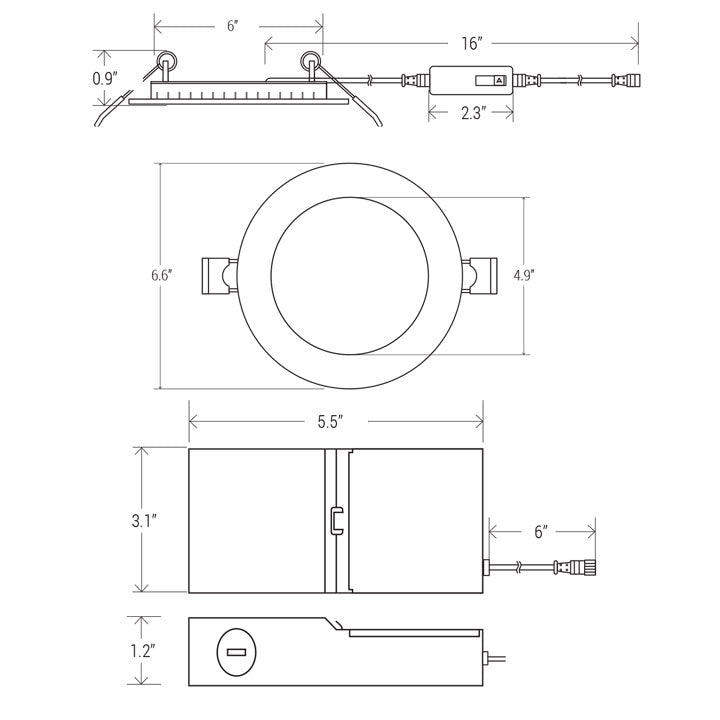 Elite 6" Can-less Recessed Light